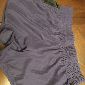 Dark purple workout shorts